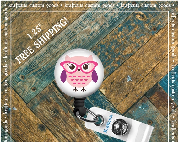 Retractable ID Badge Reels - Owl. Great gift for Doctors, nurses, teachers and corporate employees! FREE SHIPPING