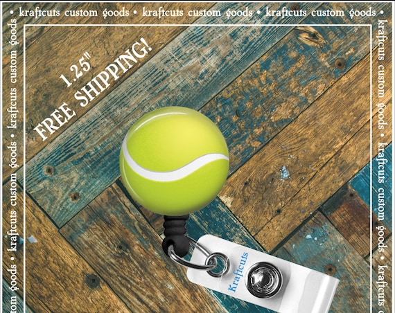 Retractable ID Badge Reels - Tennis Ball. Great gift for Doctors, nurses, teachers and corporate employees! FREE SHIPPING