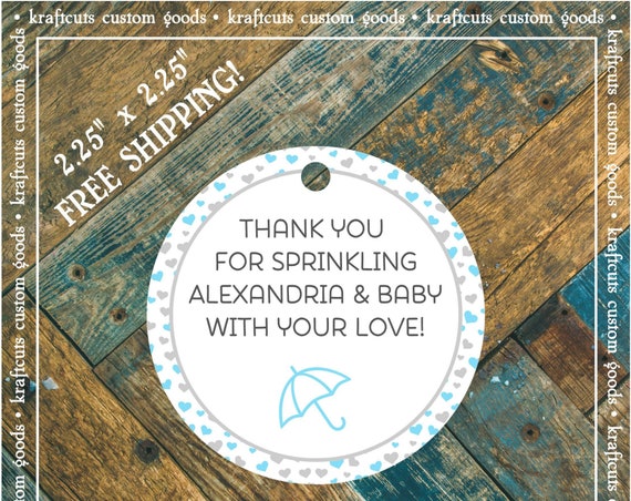 Baby Boy Sprinkle Favor Tags #927 FREE SHIPPING!