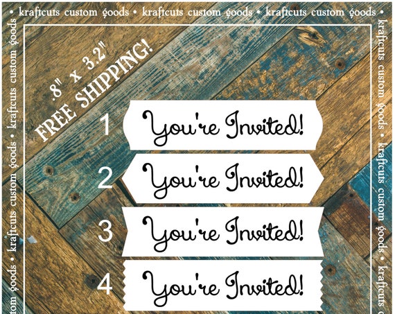 Envelope Seals / Stickers - You're Invited # 730 FREE SHIPPING!