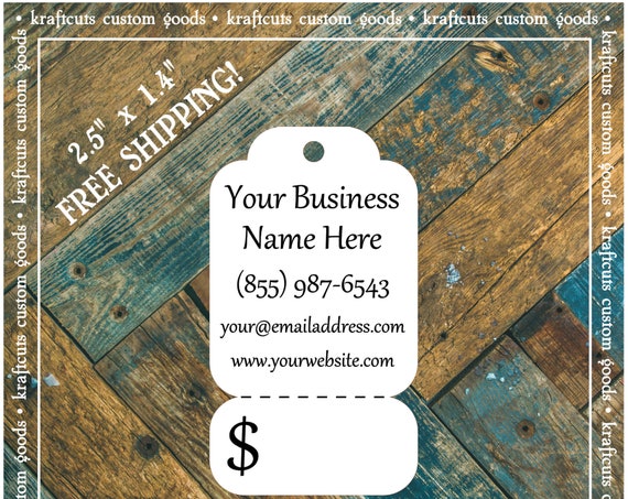 Price Tags - Hang Tags Perforated Personalized #628 FREE SHIPPING!