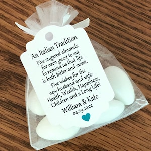 Jordan Almond Favor TAGS ONLY #793A