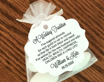 Jordan Almond Favor TAGS ONLY #648A