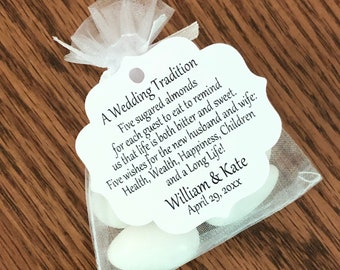 Jordan Almond Favor TAGS ONLY #648