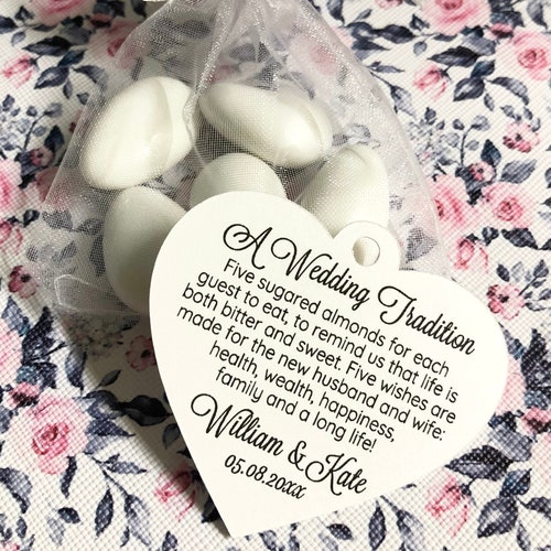 Jordan Almond Favor TAGS ONLY 690A Etsy