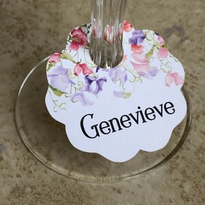 Wine Glass Charm Tags, Place Cards, Escort Cards, 25 Tags, 606X image 10