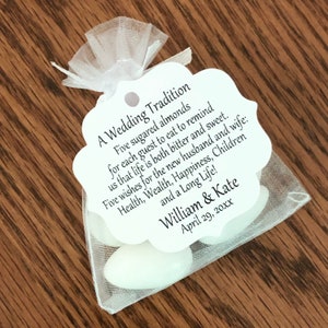 Jordan Almond Favor TAGS ONLY #648