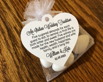 Jordan Almond Favor TAGS ONLY #690A1