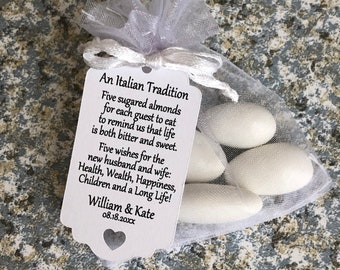 Jordan Almond Favor TAGS ONLY #794