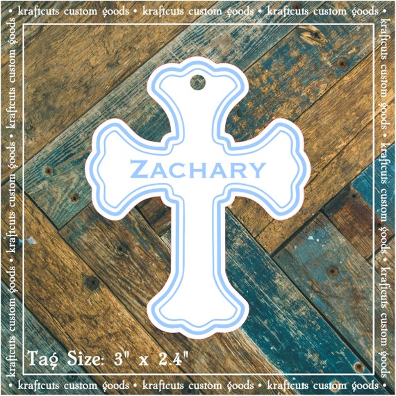 Baptism, Christening or First Communion Religious Favor Tags - Baby Boy Blue #200B FREE SHIPPING!