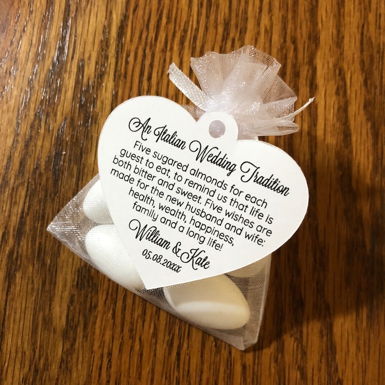 Jordan Almond Favor TAGS ONLY 690A1 Etsy