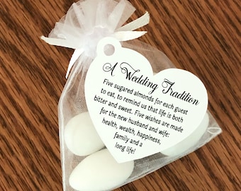 Jordan Almond Favor TAGS ONLY #825