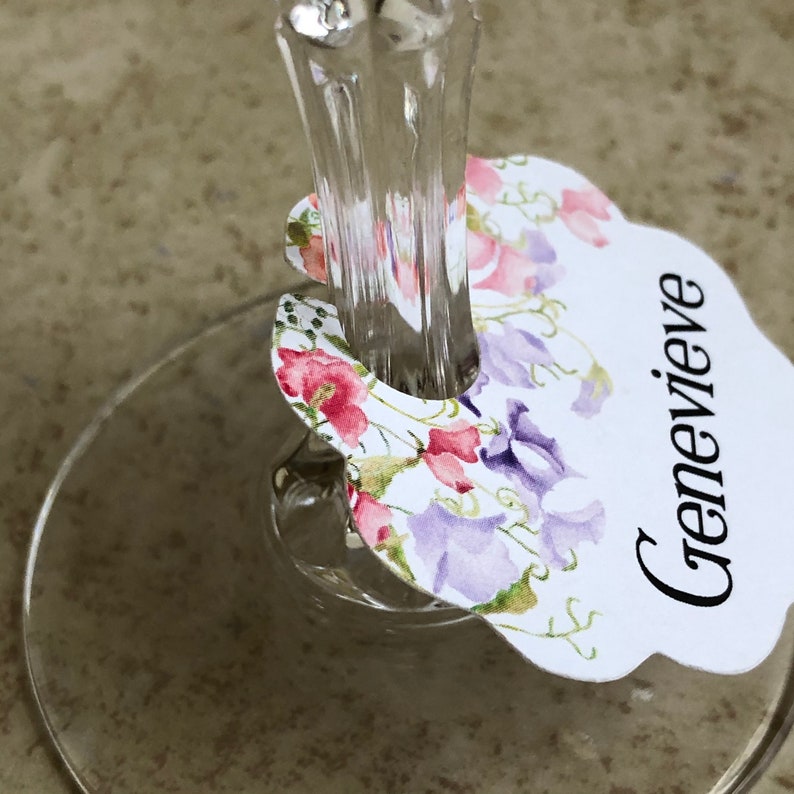 Wine Glass Charm Tags, Place Cards, Escort Cards, 25 Tags, 606X image 9