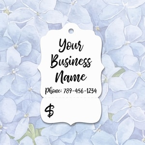Printed & Personalized Perforated Small Business Price Hang Tags for Crafters and Makers