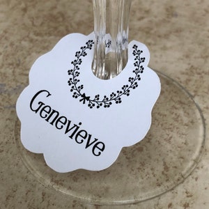 Wine Glass Charm Tags, Place Cards, Escort Cards, 25 Tags, 606X image 6