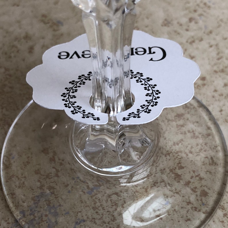 Wine Glass Charm Tags, Place Cards, Escort Cards, 25 Tags, 606X image 5