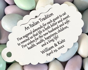 Jordan Almond Favor TAGS ONLY #760