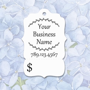 Printed & Personalized Perforated Small Business Price Hang Tags for Crafters and Makers