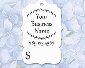 Printed & Personalized Perforated Small Business Price Hang Tags for Crafters and Makers