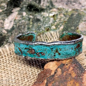 Rustic Stainless Cuff Bracelet.  16 mm Wide.