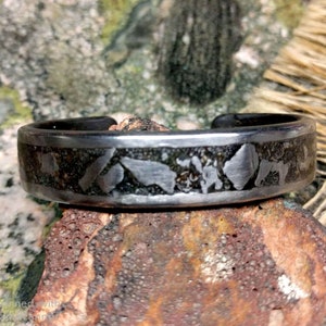 Meteorite Iron Cuff Bracelet.  4 X 14 mm Thick and Wide.