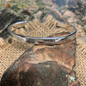 7 mm Wide Sterling Cuff Bracelet.  2.75-3 mm Thickness.
