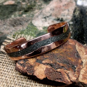 Meteorite Copper Cuff Bracelet.  1/2&quot; Wide.