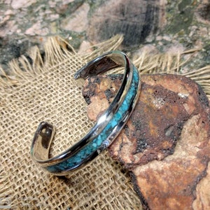 Nacozari Sterling Cuff Bracelet.  0.5&quot; Wide.