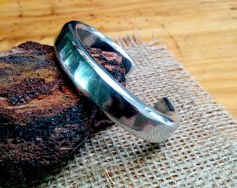 Solid Aluminum Cuff Bracelet.  6 X 12.5mm Thick and Wide.