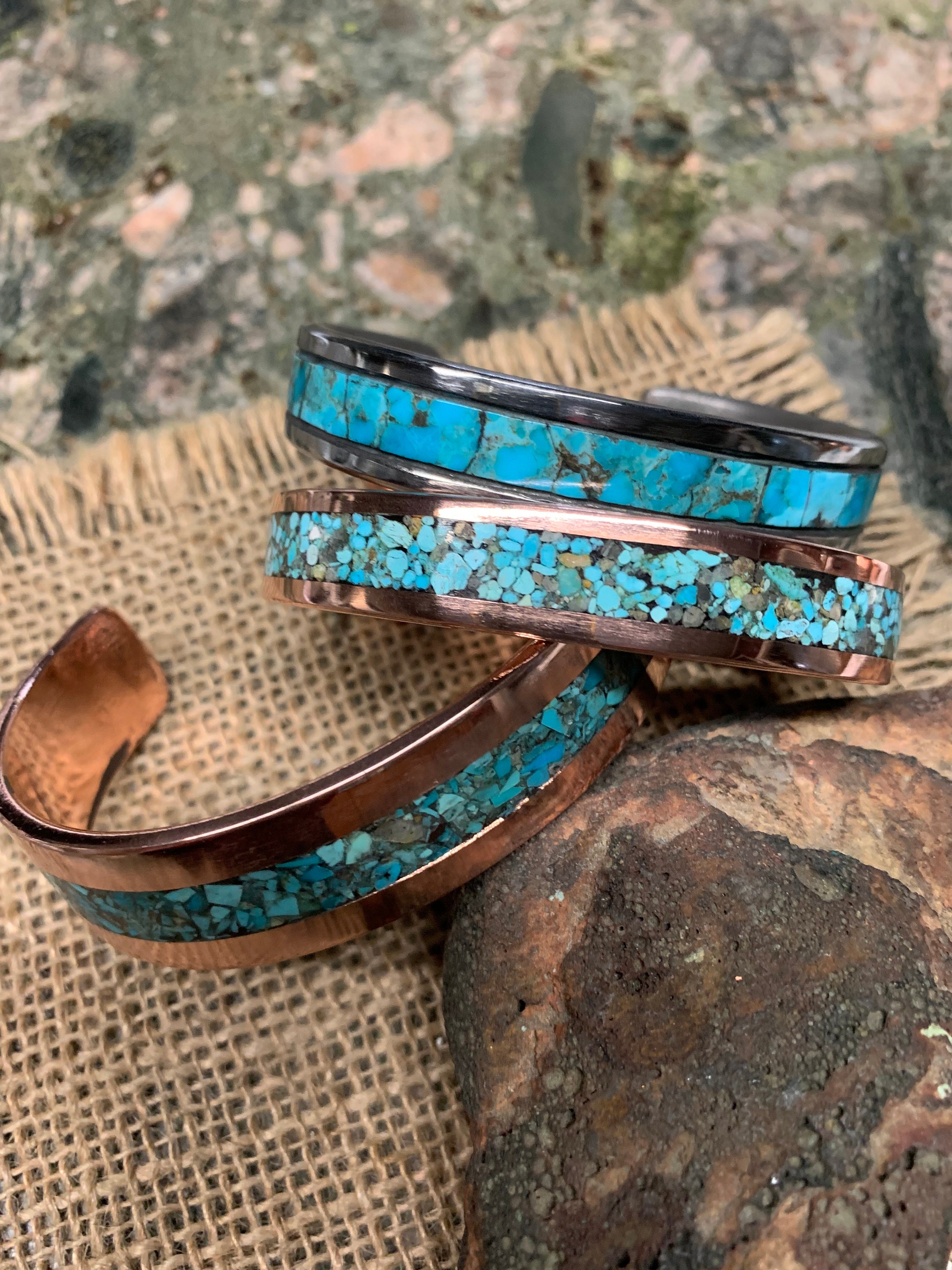 Magnet Giant Women's Turquoise Hugs & Kisses Copper Link Magnetic Bracelet – CBW49S, Blue Stone