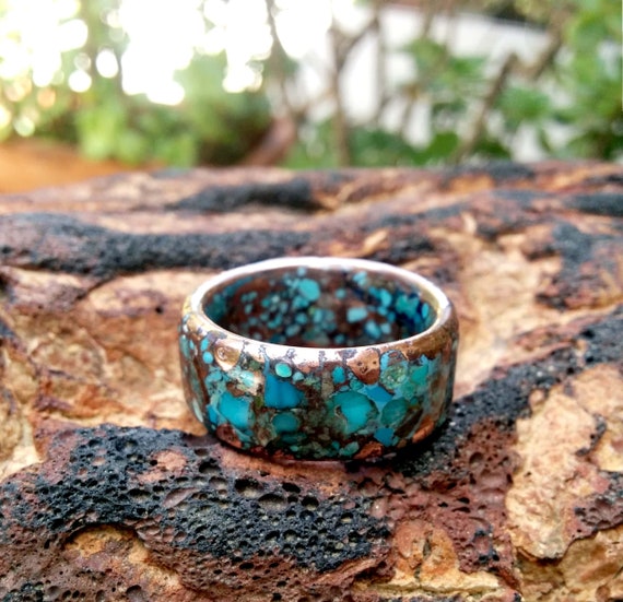 Sterling & Stitch Turquoise Statement Ring - Women's Jewelry in Burnished  Copper