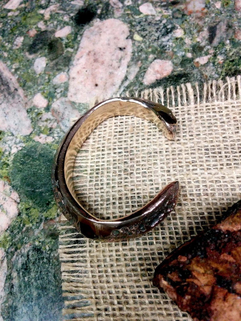 11 X 13.5 mm Thick and Wide. Rustic Pyramid Bronze Cuff Bracelet Rustic Polished