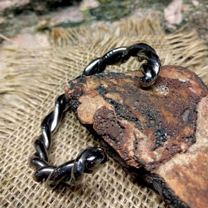 Twisted Stainless Cuff Bracelet.5.5 X 9.5 mm Thick and Wide.  Polished.