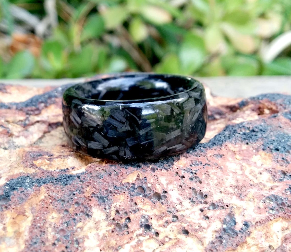 Carbon Fiber Ring Band. Custom Thick Wide and Sizes. Etsy Canada