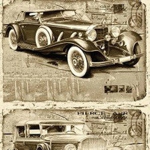 Carta decorativa per decoupage con motivo vintage - per mobili - Opzioni di grandi dimensioni [Nero Bianco Marrone]
