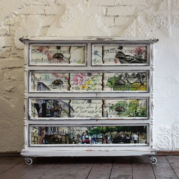 Papel grande para decoupage - Arte del decoupage - Papel de arroz para decoupage - Calle Black Bird