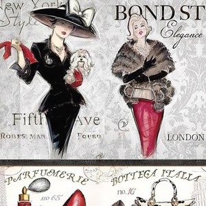 Fashion - Decorative Decoupage Paper - for Furniture - Large Size Options [ Red Black Gray ]