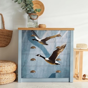 Ganso Volador - Papel de Decoupage Grande para Muebles - Papel de Arroz - Papel de Decoupage