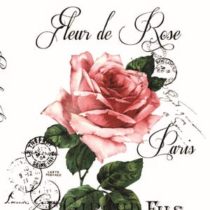 Easy Furniture Transfer - Decor Transfer - Furniture Upcycling - Fleur de Rose - French