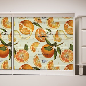Large Decoupage for Furniture - Rice Paper - Vintage Decoupage - Floral Decoupage Paper - Summer Fruit Orange