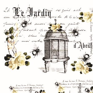 Easy Furniture Transfer - Decor Transfer - Furniture Upcycling - Floral Transfer - Vintage - Le Jardin