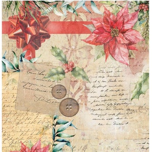 Christmas Collection - Large Decoupage Paper -  6 Size Options