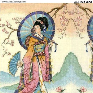 Carta per decoupage - Decoupage per mobili - Carta di riso di grandi dimensioni - Abito rosa Geisha