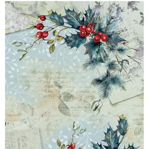 Christmas Collection - Large Decoupage Paper - 6 Size Options - Vintage Decoupage