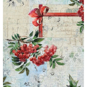 Christmas Collection - Large Decoupage Paper - 6 Size Options - Vintage Decoupage