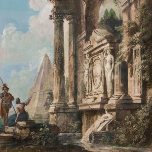 Soldier- Ancient Rome Structures - Paper for Decoupage -  Large Size Vintage - Decoupage Art