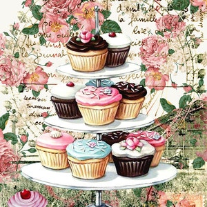Duży papier do decoupage'u - Sztuka decoupage'u - Papier ryżowy do decoupage'u - Transfery do decoupage'u - Vintage decoupage