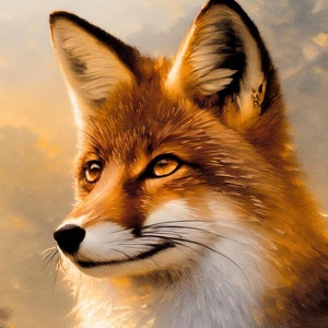 Fox - Carta Decoupage Grande per Mobili - Carta di Riso - Carta Decoupage
