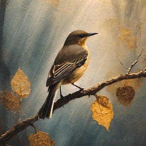 Papel de decoupage grande para muebles - Papel de arroz - Acuarela otoño - Papel de decoupage - Decoupage de aves