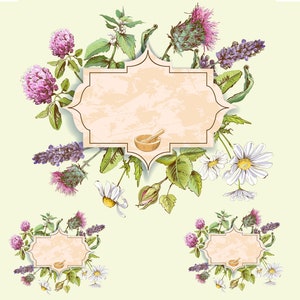 Papel Decoupage para Móveis - Papel de Arroz Decoupage - Papel Decoupage Grande - Daisy Herbal Kitchen Decoupage
